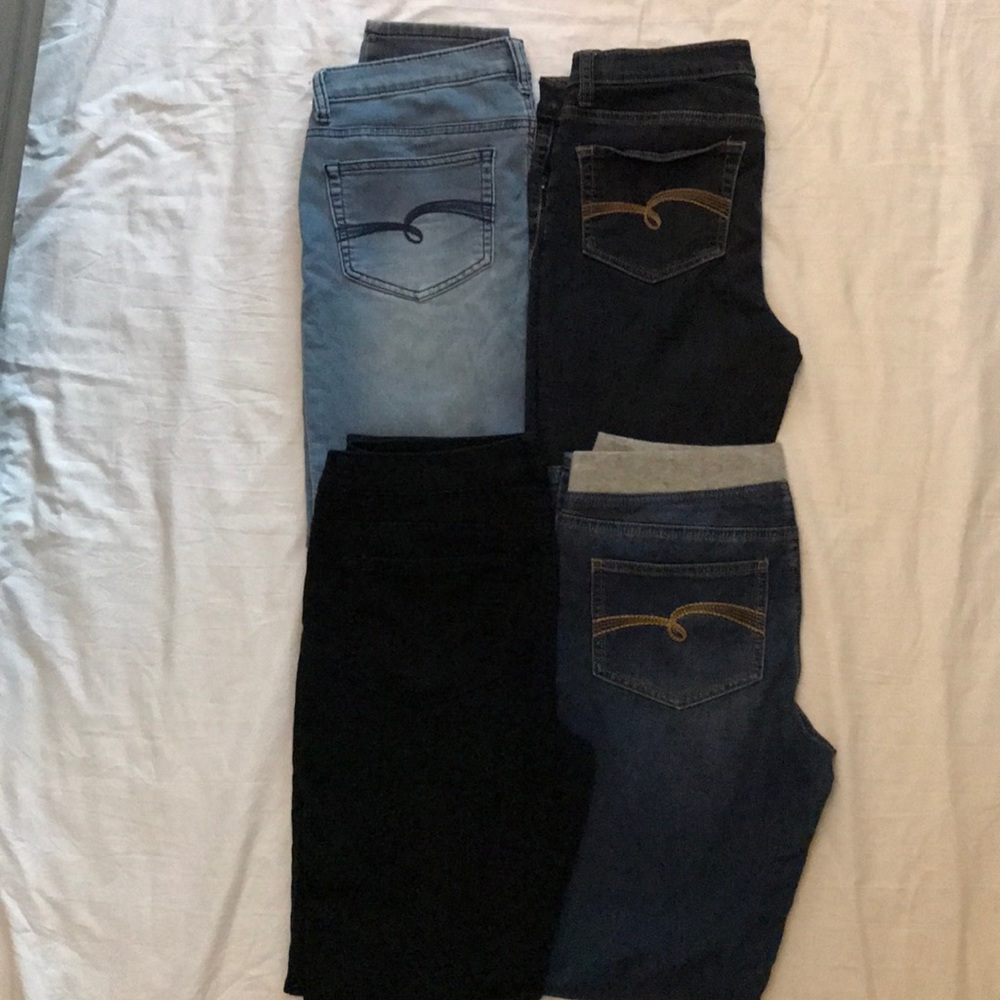 4 pairs girls’ size 18 Justice Jeggings